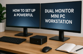 How to Set Up a Powerful Dual Monitor Mini PC Workstation, dual monitor workstation powered by a mini PC